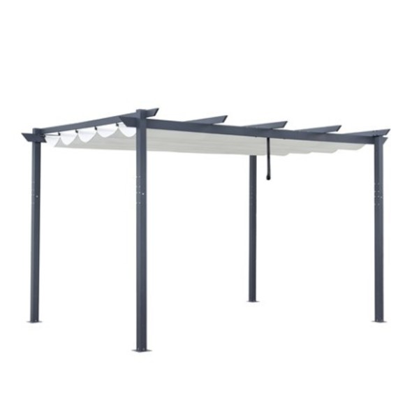 Aleko Aluminum Outdoor Canopy Pergola - 13' x 10' - White PERGWT10X13